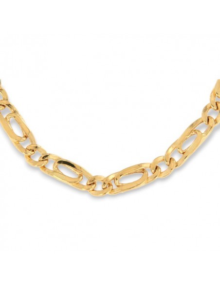 Collana Oro Giallo Grumetta 2+1 Maglia Intrecciata [56c2b758]