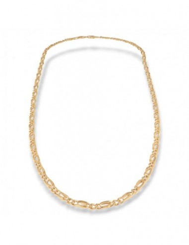 Collana Oro Giallo Grumetta 2+1 Maglia Intrecciata [5392f046]