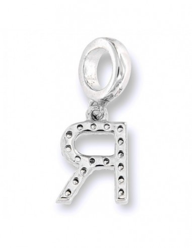 Lettere Charms Zirconi Bianchi Lettera R [eecfd3ac]