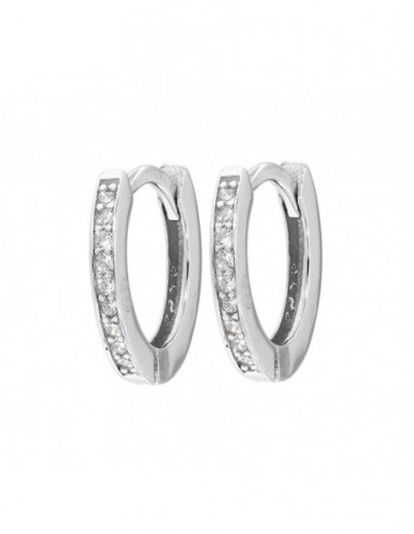Orecchini Argento Rodiato Cerchi 12MM [07ead7ac]