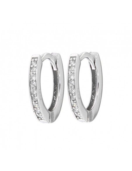 Orecchini Argento Rodiato Cerchi 12MM [07ead7ac]