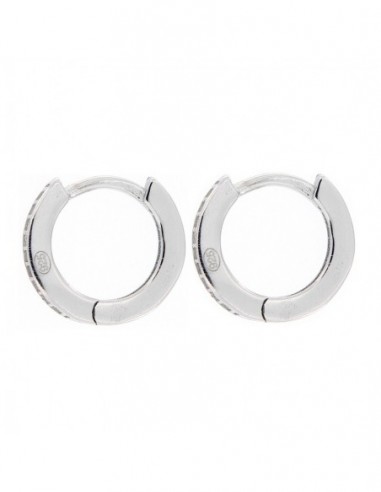 Orecchini Argento Rodiato Cerchi 12MM [a290f046]