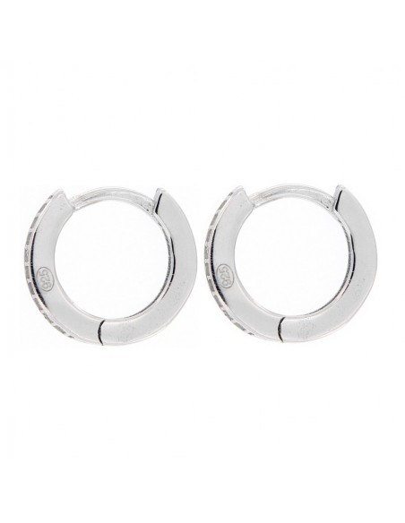 Orecchini Argento Rodiato Cerchi 12MM [a290f046]