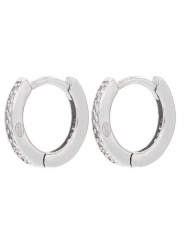 Orecchini Argento Rodiato Cerchi 12MM [158d3142]
