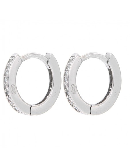 Orecchini Argento Rodiato Cerchi 12MM [158d3142]