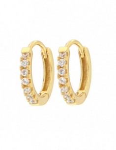 Orecchini Argento Dorato Cerchi 13MM [b0f716a8]