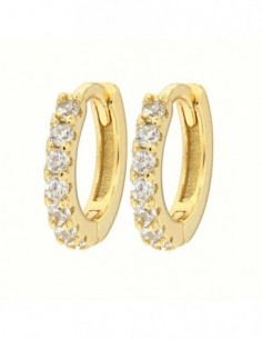 Orecchini Argento Dorato Cerchi 12MM [0d4a5990]