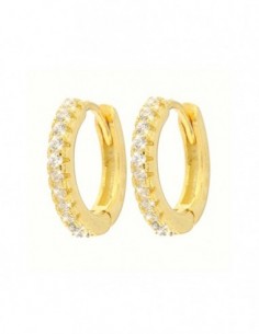 Orecchini Argento Dorati Cerchi 10MM [ba579894]