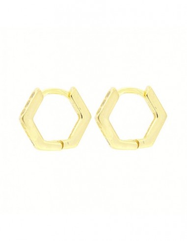 Orecchini Argento Dorato Cerchi 9x10MM [d090e521]