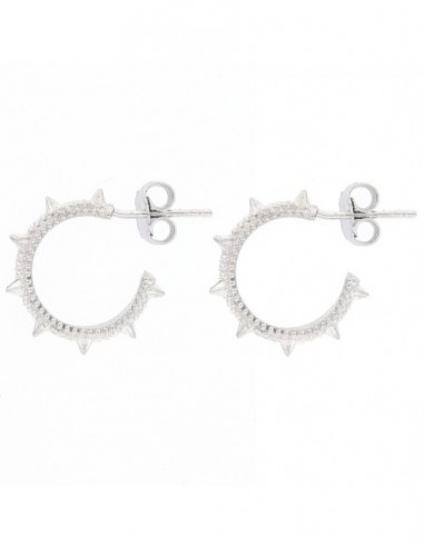 Orecchini Argento Rodiato Stile Gotico, Spuntoni [573c3d20]