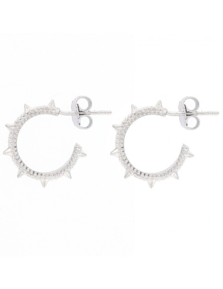 Orecchini Argento Rodiato Stile Gotico, Spuntoni [573c3d20]