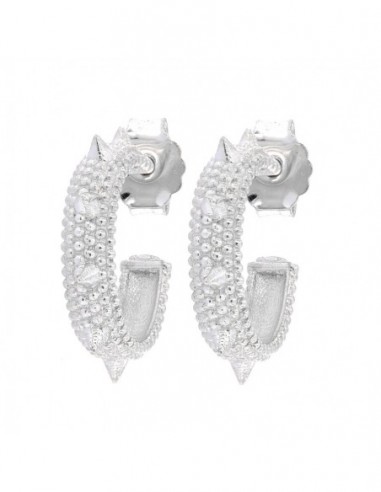 Orecchini Argento Rodiato Stile Gotico, Spuntoni [e021fc24]