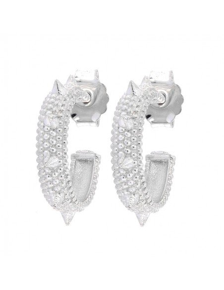 Orecchini Argento Rodiato Stile Gotico, Spuntoni [e021fc24]