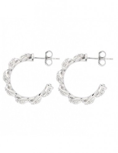 Orecchini Argento Rodiato Grumetta Zirconata [45d7ee24]