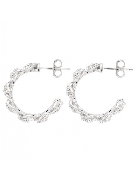 Orecchini Argento Rodiato Grumetta Zirconata [45d7ee24]
