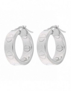 Orecchini Argento Rodiato Cerchi 19,50MM [aecbf3e9]