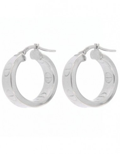 Orecchini Argento Rodiato Cerchi 19,50MM [10c1c43e]