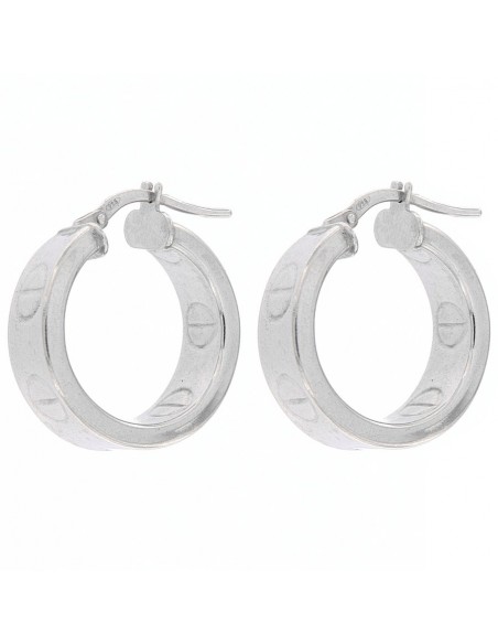 Orecchini Argento Rodiato Cerchi 19,50MM [10c1c43e]