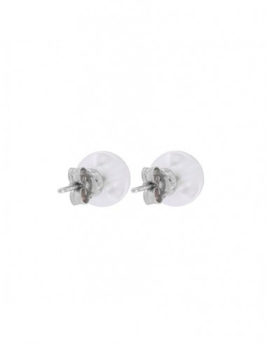 Orecchini Argento Rodiato Perla Bianca 5MM [6c98605a]
