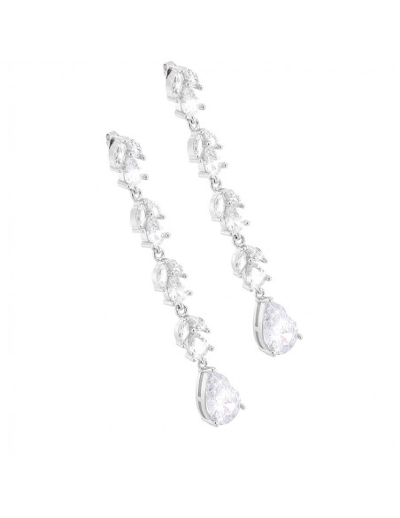 Orecchini Argento Rodiato Pendenti Zirconi Sposa [c737c359]