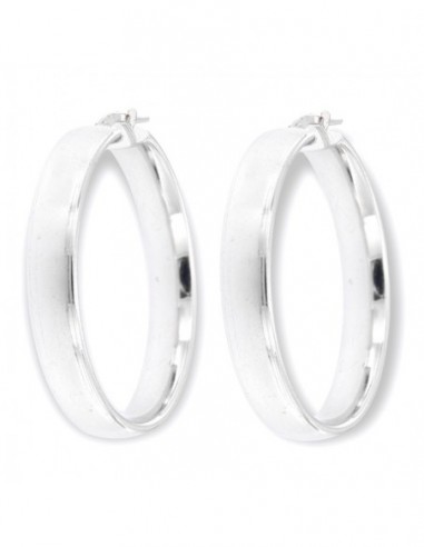 Orecchini Argento Rodiato Cerchi 34MM [ca89d99f]