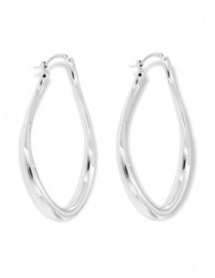 Orecchini Argento Rodiato Cerchi A Goccia [773496a7]