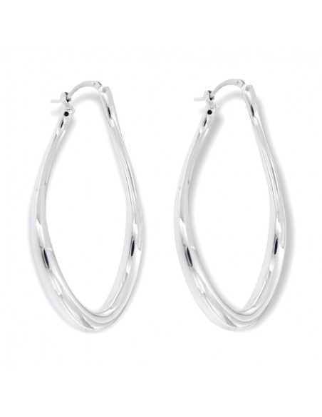 Orecchini Argento Rodiato Cerchi A Goccia [773496a7]