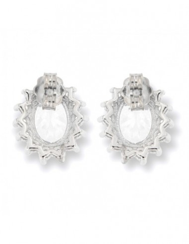 Orecchini Argento Rodiato Principessa Bianca 8x6 [5caed587]