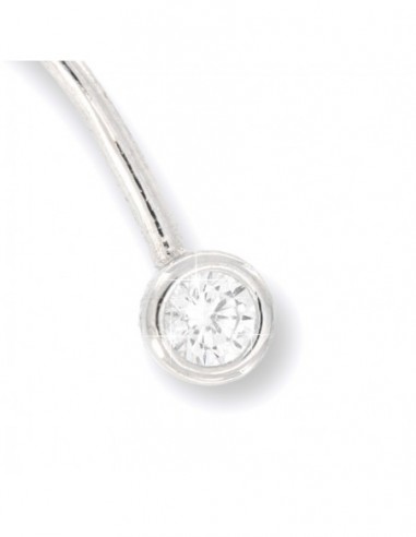 EarCuff Argento Rodiato Ali Zirconi Bianchi [57a7239a]