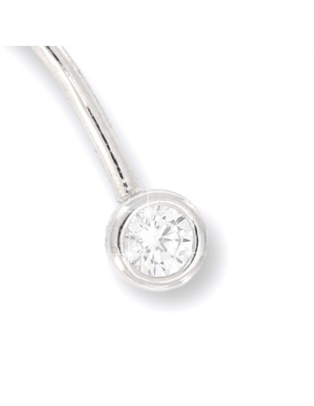 EarCuff Argento Rodiato Ali Zirconi Bianchi [57a7239a]