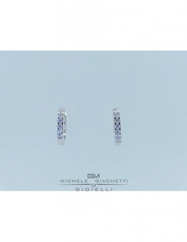 ORECCHINI ARGENTO RODIATO CERCHI ZIRCONI BIA 13 MM [d214cc96]