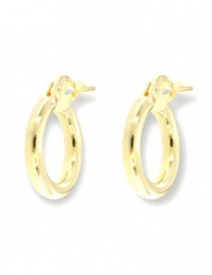 Orecchini Argento Dorato Cerchi Lisci Lucidi 12MM [85a15572]