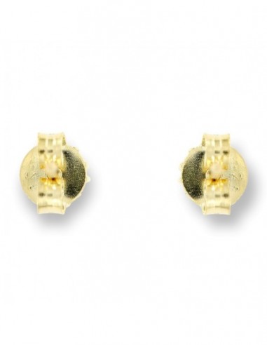 Orecchini Argento Dorato Fiore Zirconi Rossi/Cele [1f46e40a]
