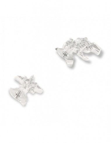 Orecchini Argento Rodiato Stella/Unicorno Zirconi [71f4936a]