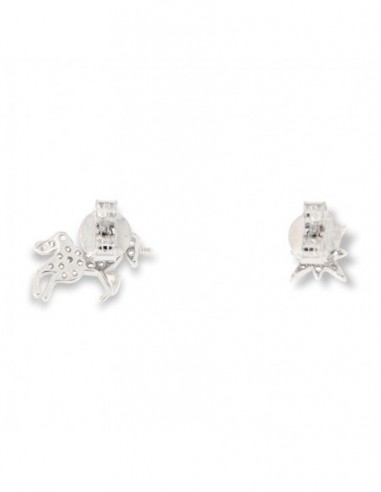 Orecchini Argento Rodiato Stella/Unicorno Zirconi [74a4d474]