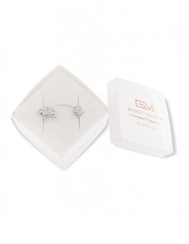 Orecchini Argento Rodiato Stella/Unicorno Zirconi [c3b91570]