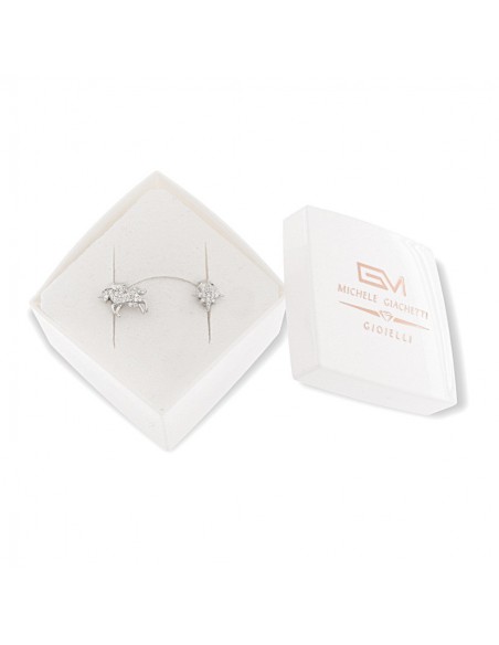 Orecchini Argento Rodiato Stella/Unicorno Zirconi [c3b91570]