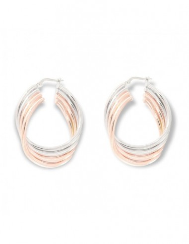 Orecchini Argento Rodiato Cerchi Ondulati [dcd75d61]