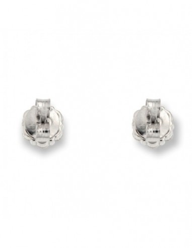Orecchini Argento Rodiato Fiore Zirconi Bianchi [5d7044b0]