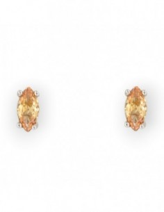 Orecchini Argento Rodiato Zircone Giallo [f5a6323a]
