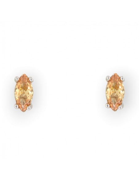 Orecchini Argento Rodiato Zircone Giallo [f5a6323a]