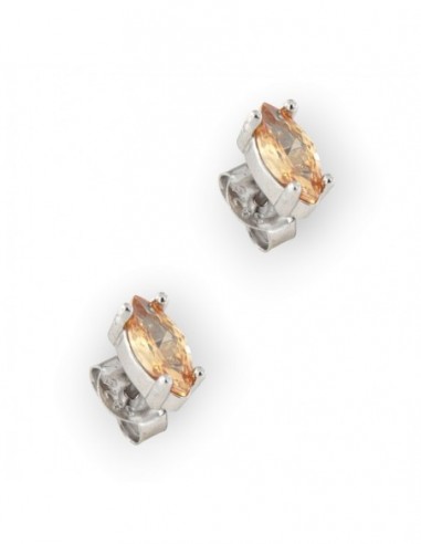 Orecchini Argento Rodiato Zircone Giallo [2a3ca4ab]