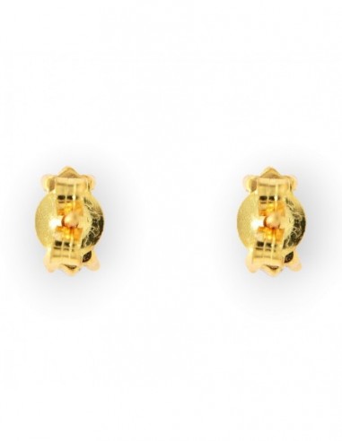 Orecchini Argento Dorato Navette Zircone Blu 7x4MM [05e3f5bf]