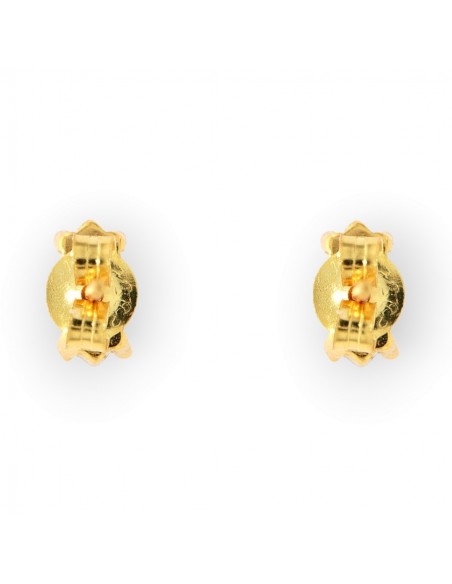 Orecchini Argento Dorato Navette Zircone Blu 7x4MM [05e3f5bf]