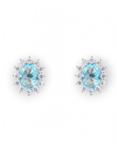 Orecchini Argento Rodiato Principessa Celeste 8x6 [9b2aadf2]