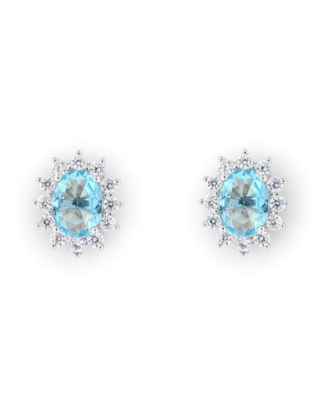 Orecchini Argento Rodiato Principessa Celeste 8x6 [9b2aadf2]