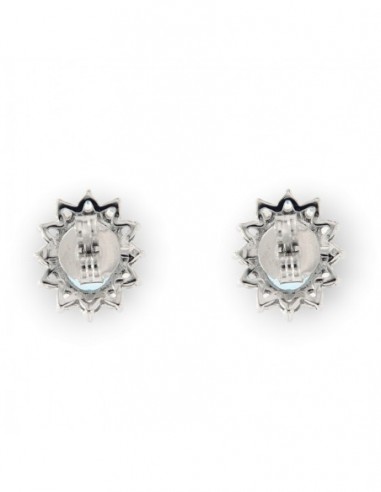 Orecchini Argento Rodiato Principessa Celeste 8x6 [8a1d5d6d]