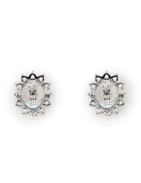 Orecchini Argento Rodiato Principessa Celeste 8x6 [8a1d5d6d]