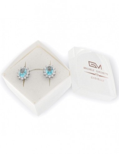 Orecchini Argento Rodiato Principessa Celeste 8x6 [3d009c69]