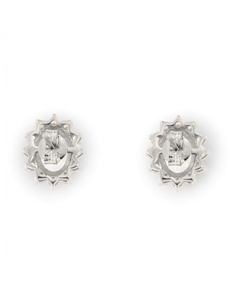 Orecchini Argento Rodiato Principessa Bianca 8x6MM [0db1856c]